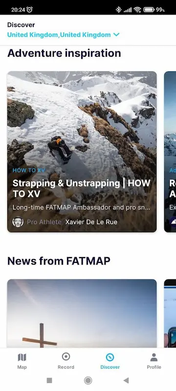 Скриншот приложения FATMAP