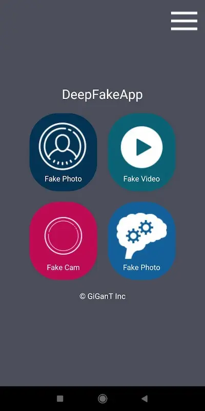 Скриншот приложения DeepFake