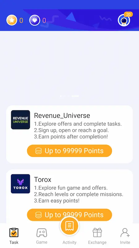 Скриншот интерфейса приложения Easy Cash