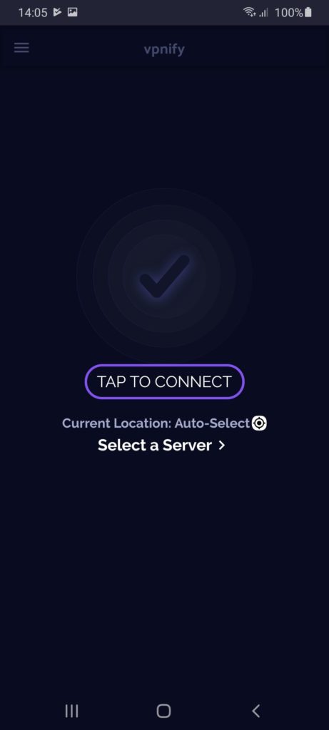 Бесплатный VPN от VPNIFY Соединение