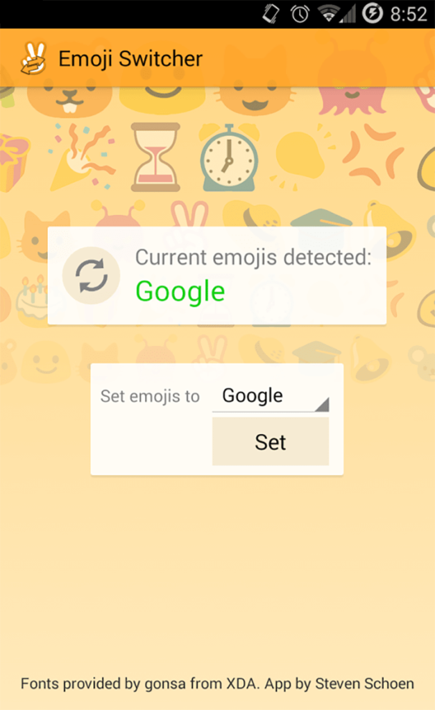 Emoji Switcher Главный экран