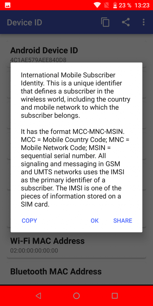 Device ID IMSI