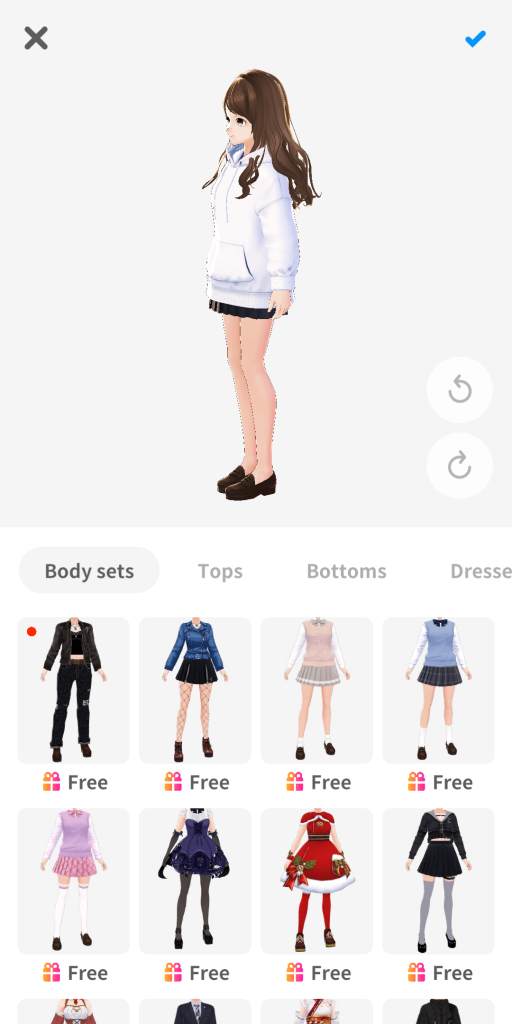 VRoid Выбор одежды