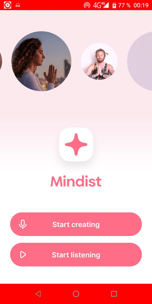 Mindist Главное меню