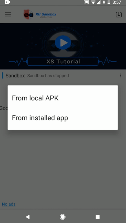 X8 Sandbox Aplicativos 