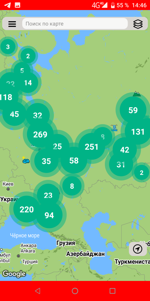 Красивые места России Карта