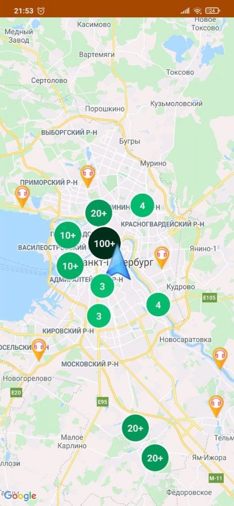 Санкт Петербург Путеводитель Карта