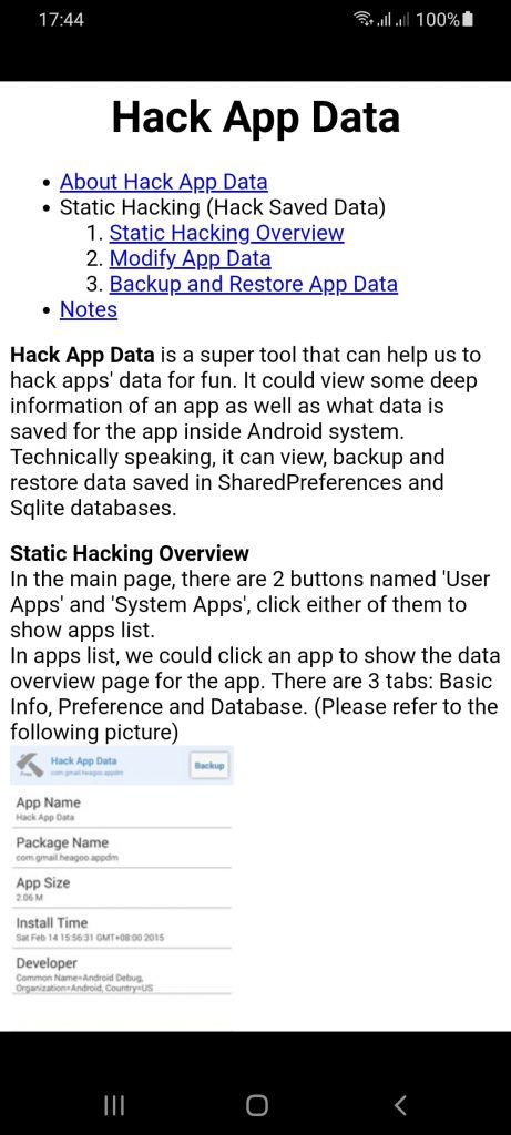 Hack App Data Help