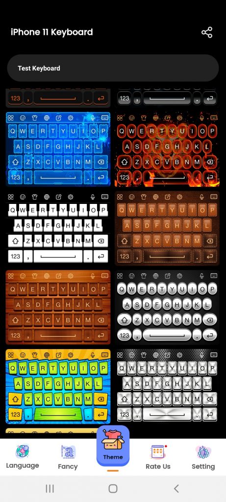 iOS Keyboard Theme