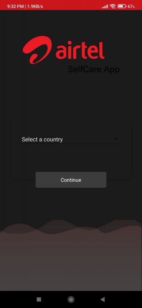 Airtel Select a country