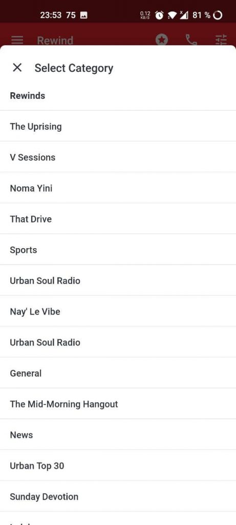 Gagasi FM Categories
