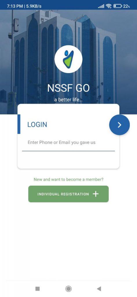 NSSF GO Sign in