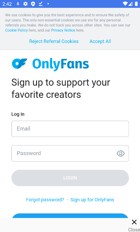 OnlyFans Sign up