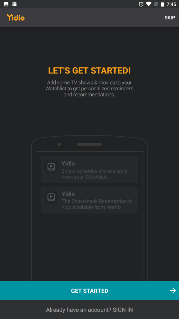 Yidio Features
