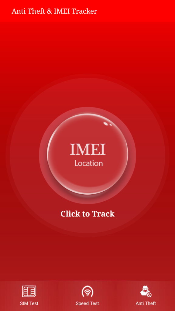 AntiTheft App IMEI Tracker Interface