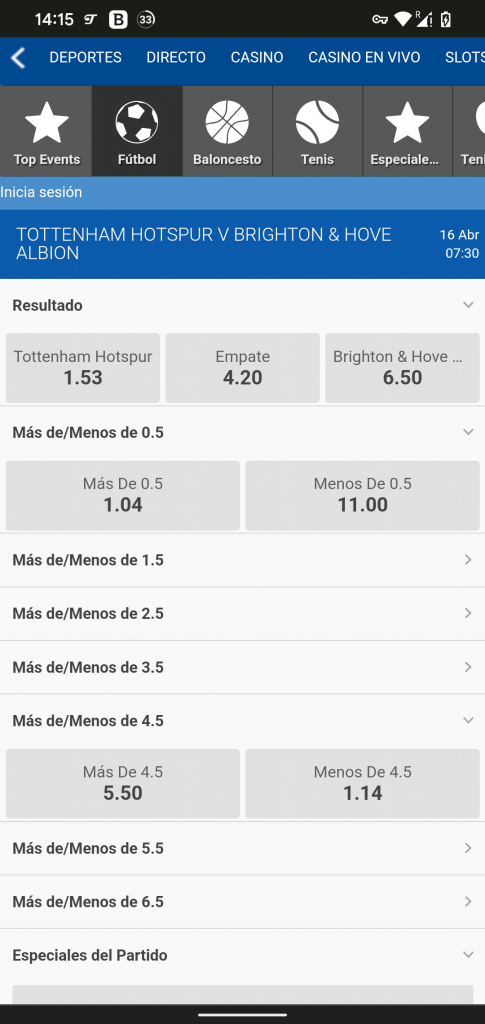 Betfred Partido