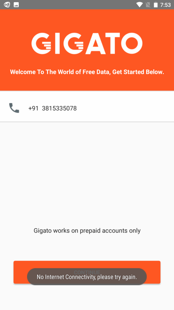 Gigato Registration