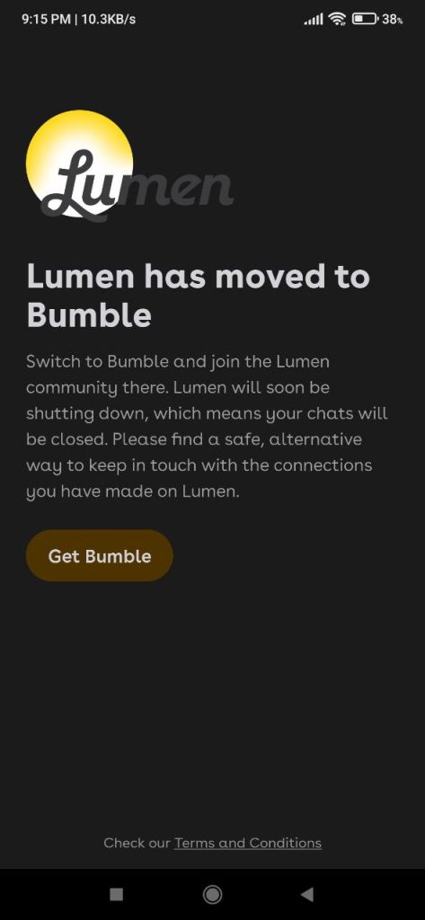 Lumen Welcome page
