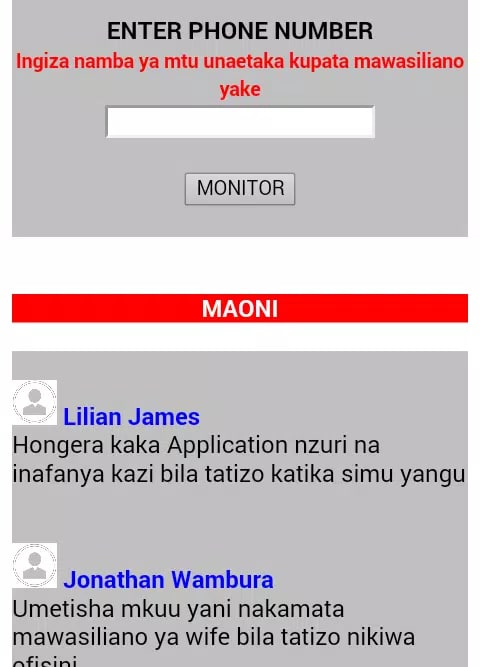 SIMnet Tanzania Monitor