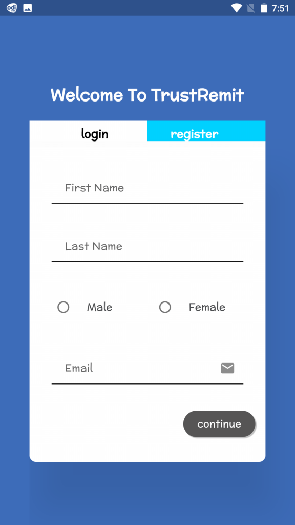 TrustRemit Registration