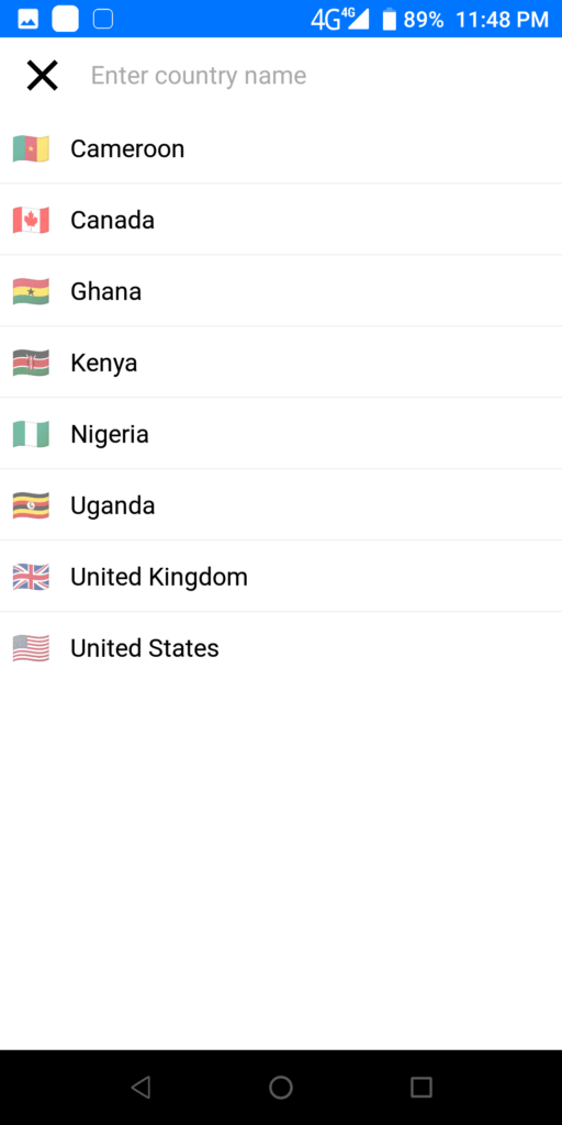 Afriex Countries