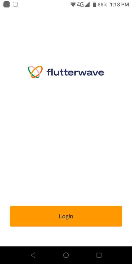 Flutterwave Login
