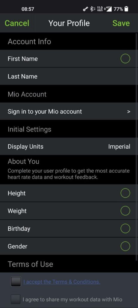 Mio GO Profile