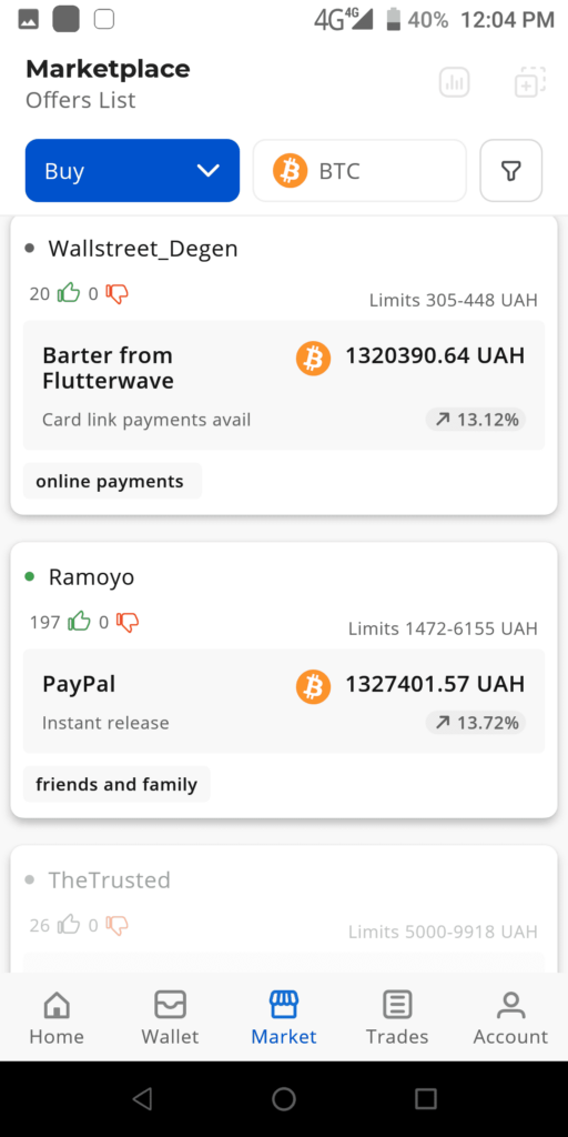 Paxful Wallet Marketplace
