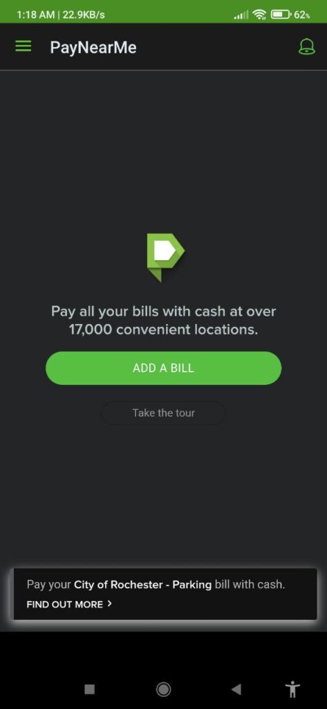 PayNearMe Add a bill