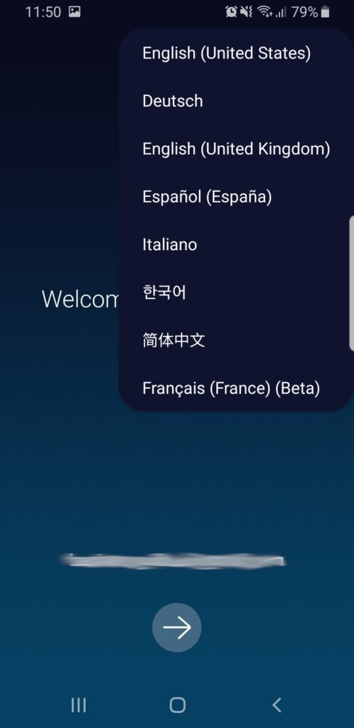 Bixby اللغات