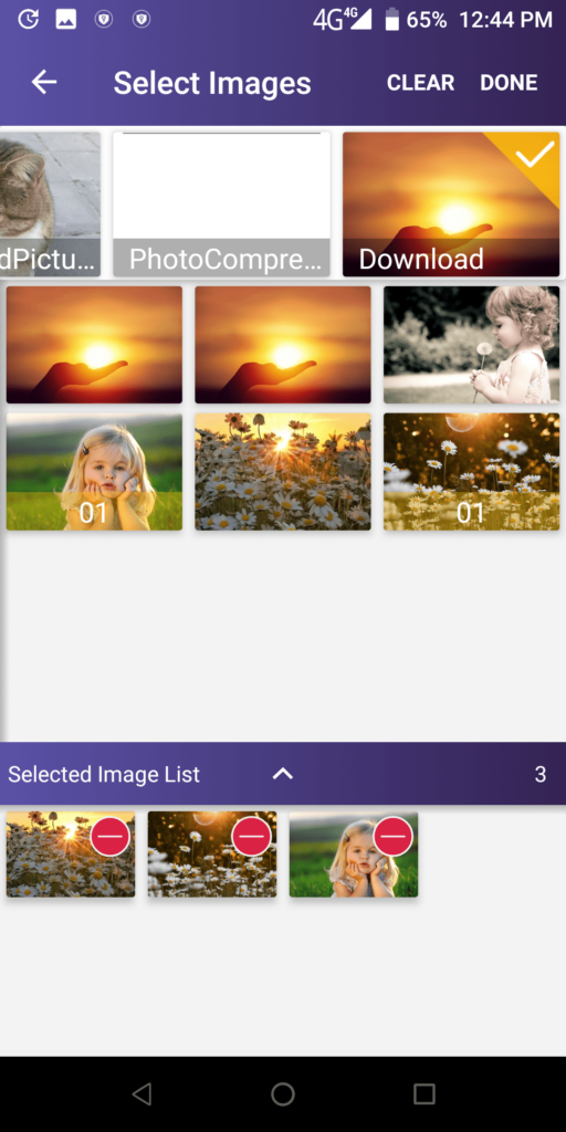 Flipagram Select images