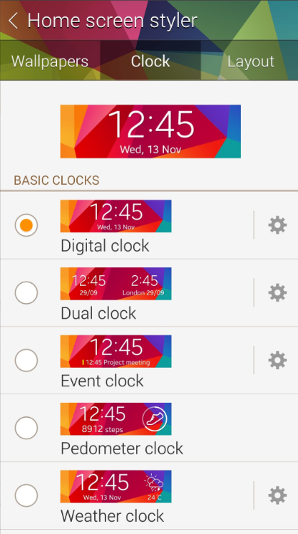 Gear Fit Manager Clock