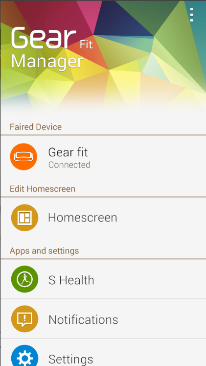 Gear Fit Manager Options