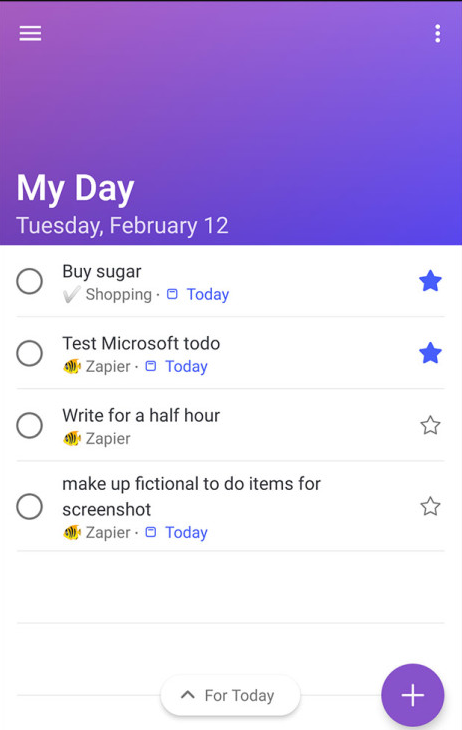 Microsoft Lists My Day