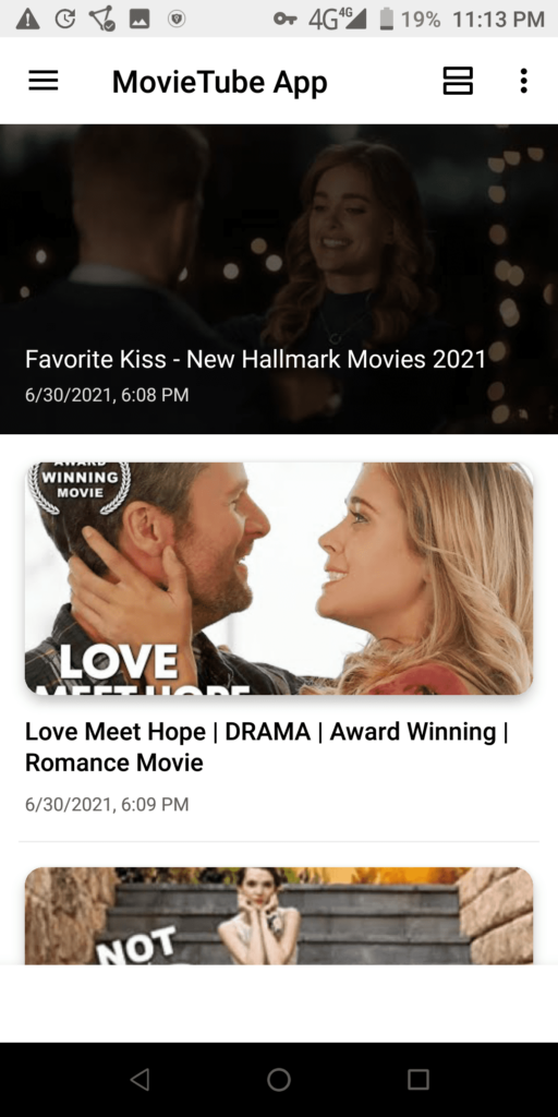 MovieTube Homepage