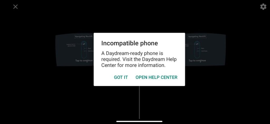 NextVR Incompatible phone