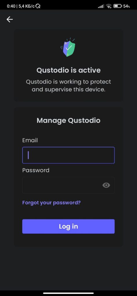 Qustodio Manage the app