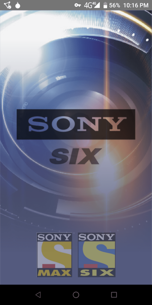 Sony Six Main page