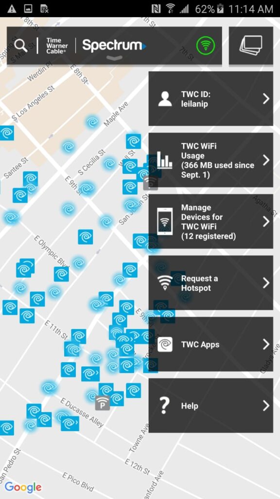 TWC WiFi Map