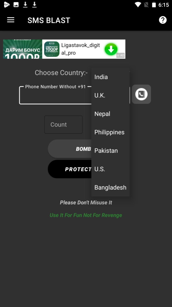 BOMBitUP Countries