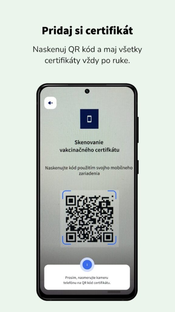 Digital Green Certificate QR scan