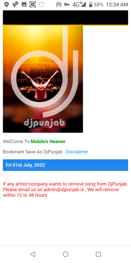 DJ Punjabi Main page
