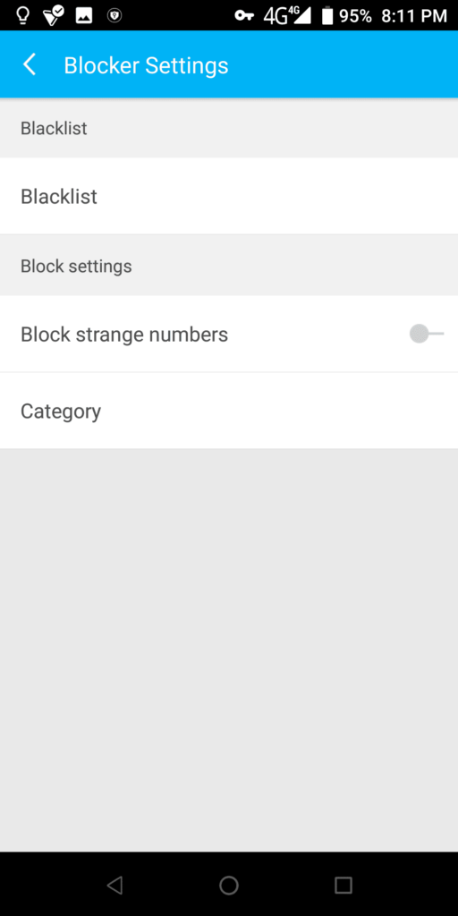 GO Dialer Blocker settings