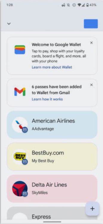 Google Wallet Serviços