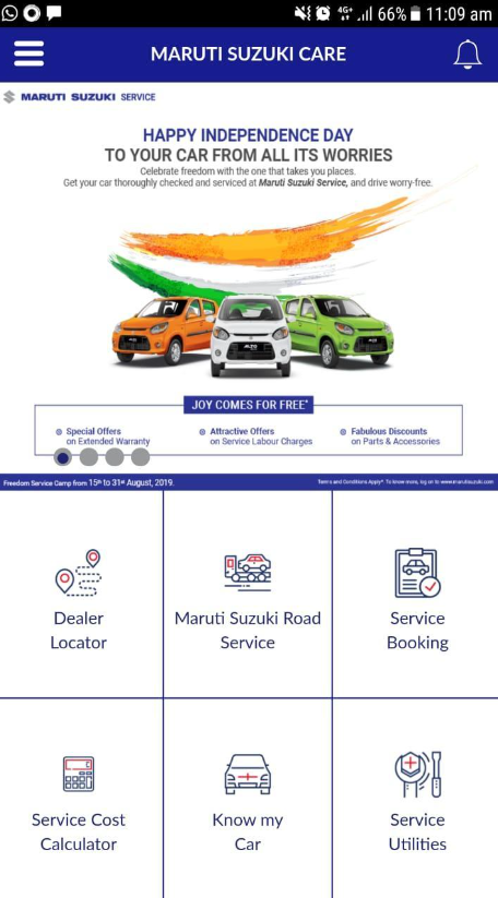 Maruti Care Homepage