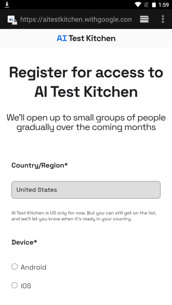  AI Test Kitchen Registration