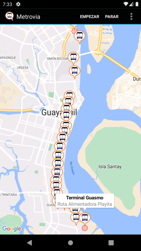 Metrovia Guayaquil Mapa