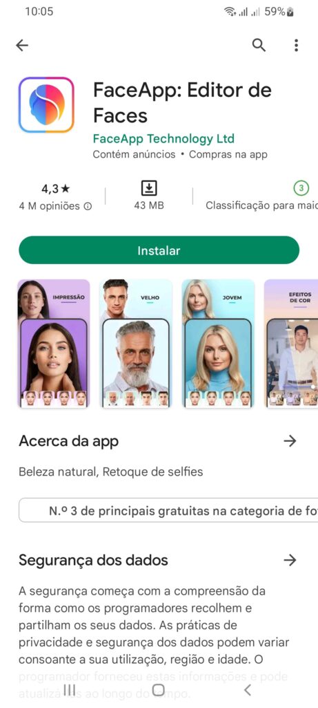 Play Store FaceApp