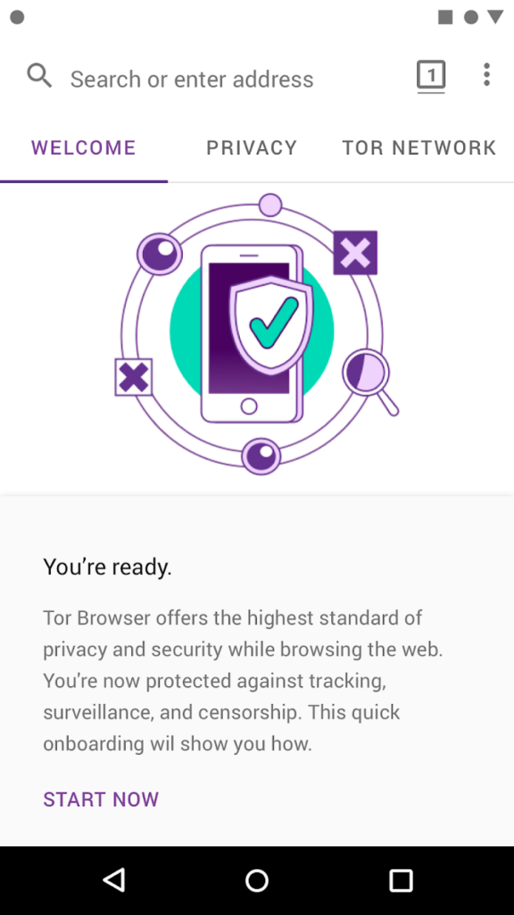 Tor Browser Inicio