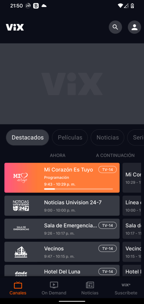 ViX Canales